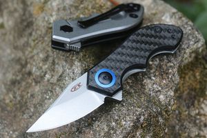 2782 Coltello pieghevole Pocket Flipper CPM-20CV Lama per lavaggio in pietra Fibra di carbonio con manico in lamiera di acciaio Coltelli EDC con cuscinetti a sfera con scatola al dettaglio