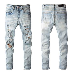 2022 Nya ankomster Amirs Mens Luxury Designer Denim Jeans Holes Byxor Jean Coolguy Biker Pants Man Clothing #810 URL