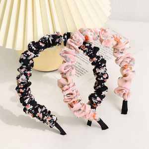 Hair Clips & Barrettes Korean Girls Flower Wrinkly Hairbands Women Fashion Pink Summer Season Accessories HeadbandsHair