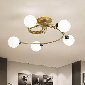 Taklampor nordisk stil lampa vardagsrum modern minimalistisk roterande matrum