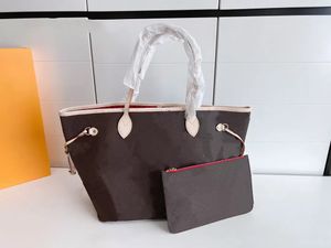 Wysokiej jakości torba na torby luksusowe torby dla kobiet na ramię torebki torebki damskie otwartą kieszeń torbę na zakupy portfel kompozytowy