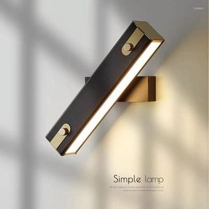 Duvar lambaları 12W LED İç Mekan Dönüşü Nordic Işık Modern Merdiven Deco Sconce Banyo Başucu Montajlı Armatür