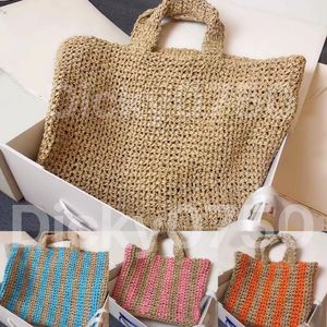 Bolsas de grife de ráfia bolsa de cama de verão Palha petit sac Bolsas femininas de luxo Tricô Mão Ombro Mensageiro férias praia Bolsa de crochê totes dicky0750