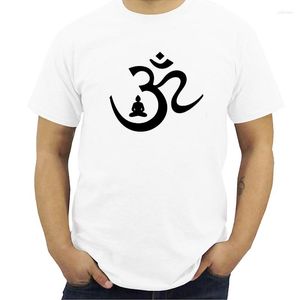 Männer T Shirts OM Symbol Buddha Meditation Buddhismus Druck Hemd Männer Casual Kurzarm T Tops Mann Sommer Marke Kleidung streetwear