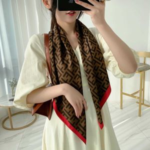 Luxury Designer silk scarf Expensive Brand New 90x90CM Luxury Lattice Geometric Silk Scarf Women's F Print Fashion Square Bandana Headscarf