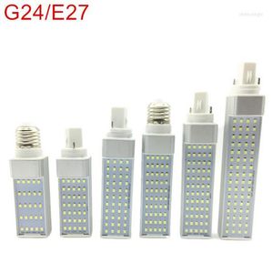 Chegou 5w 7W 9W 11W 13W 15W E27 G24 LED LUZ BULBA LUBLE SMD 2835 SPOT INSTRAÇÃO 180 graus AC85-265V Plugue horizontal