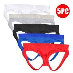 Mutande Uomo Intimo Termico Pesante Basso Doppio Colore Sportivo Vita Sexy Treppiede Solido 5PC Slip Gene Boxer Cotone Uomo