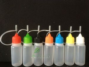 1200pcs 10ml香水ボトルプラスチックドロッパーボトルPE E液体化粧針チップボトルチャイルドプルーフキャップメタルチッププラスチック容器