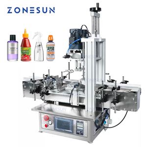 Zonesun Ropp Pump Pneumatic Viage Desktop Screw Automatic Capping Machines Spray Bottle Cap Glass Skruv Parfymplast