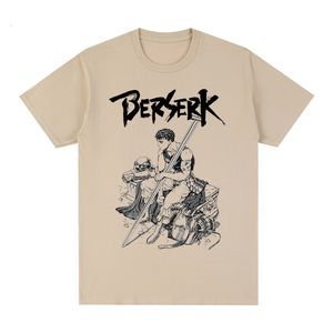 メンズTシャツBERSERK Tシャツ日本語マンガコットン男性TシャツTシャツレディーストップユニセックス230317