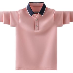 Kids Shirts Kids Boys Polo Shirt Fashion Brand Design Children Casual Long Sleeve Tops For Teen Boy 4 6 8 10 12 14 Years Clothing 230317