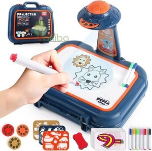 Drawing Painting Supplies Children Led Projector Art Drawing Table Toys Kids Painting Board Desk Arts Crafts Educational Learning Paint Tools Toy for Girl 230317