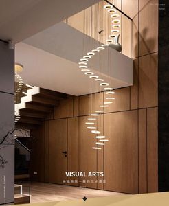 Moderno lampadario a spirale artistico 42 teste lampada a sospensione per soggiorno da pranzo per le scale decorazione hotel a led luce del soffitto a led