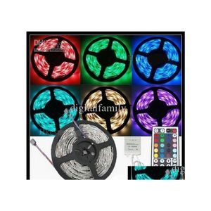 2016 LED şeritleri 5m 16.4ft şerit ışık 300 SMD 3528 RGB 60LEDS Esnek Su Geçirmez Yüksek Yoğunluklu Damla Dağıtım Işıkları Aydınlatma Tatil DHE5U