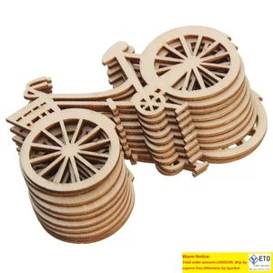 Ornamento de Bicicleta de Madeira Vintage 10pcsset Diy Handmade Bike Craft Party Birthday Wedding Wedding Christmas Decorações para casa Navidad