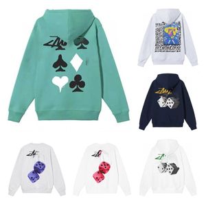 Designer fashion Hoodie hoody sweatshirt womens Clothing Womens Hooded Flower Arm Front Printed brand Long Sleeve Coat