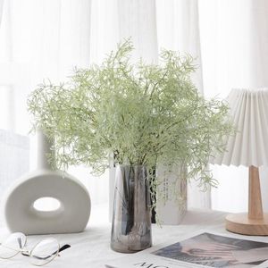 Decorative Flowers 45cm Flocked Artificial Rosemary Plant Fake Greenery Leaves Bushes Evergreen Shrubs For Living Room Wedding Party