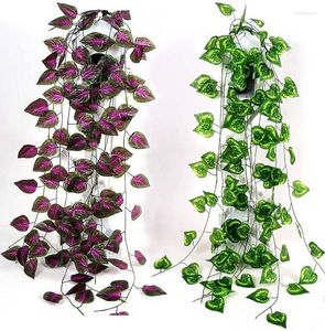 Decorative Flowers Artificial Hanging Ivy Leaf Plant Vines Leaves Silk For Home Garden Party Decor Wedding Decoration Indoor