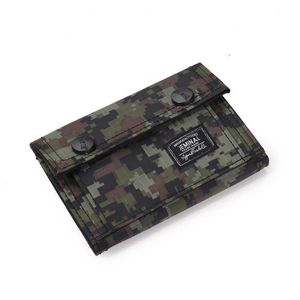 Wallets New Army Camouflage Mini Men's Leather Magic Wallet with Coin Pocket Slim Purse Money Clip Bag Bank Credit Card Cash HolderL230303