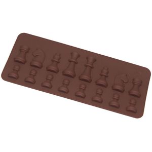 Novos moldes internacionais de chocolate com bolo de fontes de arremesso de xadrez para cozinha