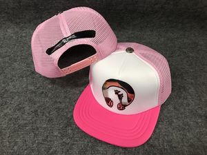 CH Casquette 디자이너 편지 수 놓은 핑크 트럭 모자 패션 스트리트 힙합 야구 모자 남성 여성을위한 캐주얼 모자