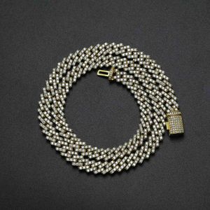 Designer Moissanite Diamond Necklace för Mens Cuban Chain Luxury 925 Sterling Silver Prong Seting Iced Out Link Fullt smycken Present Fashion Free Frakt 88RR