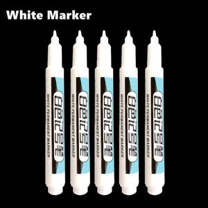 1 4Pcs White Permanent Paint Pen set for Wood Rock Plastic Leather Glass Stone Metal Canvas Ceramic Deep Hole Marker 0.7mm