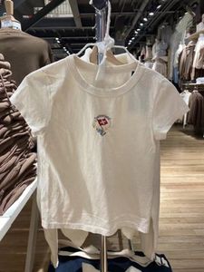 女性用Tシャツカジュアル女性ソフトコットンOネックスイスフラグ刺繍ティーサマーファッションレディースカジュアルメス半袖トップ230317