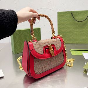 Designer Handbags Chains Cross Body Shoulder Bags Canvas Leather Top Bamboos Handle Letters Shell Bag Interior Zipper