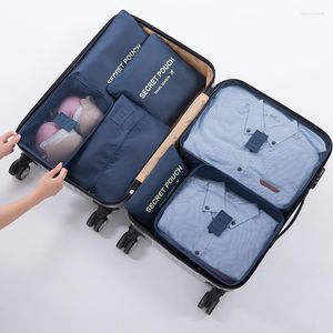 Storage Bags 7pcs Luggage Organizer Pouch For Clothes Space Saving Travel Organizers Multi Packing Cubes Suitcases