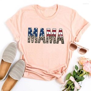 Camisetas femininas 4 de julho Men American Mama camisa Freedom Freedom Fourth Man tshirts