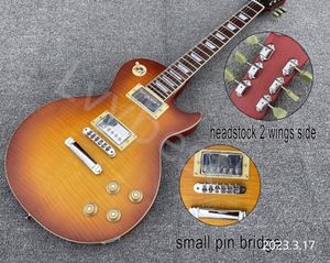 Guitarra eléctrica Honey Burn Burn Semi brillante 3,5 mm Puente de alfiler pequeño sin camarilla con cabezal 2 alas laterales