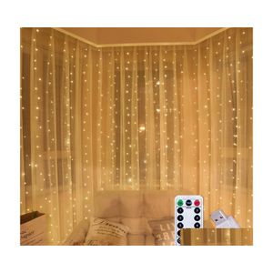 2016 LED dizeleri perde ipi peri ışıkları uzaktan kumanda usb 5v bakır Noel dekorasyonu ev yatak odası düğün partisi tatil lig dhxmb için