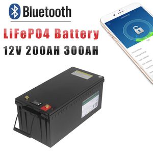 12V 12.8V 200AH 300AH LIFEPO4 Batteri Bluetooth BMS för Solar RV Ersätter det mesta av backupkraft Hemmen Energilagring utanför nätet