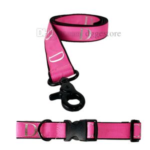 Designer-Hundehalsband und Leinen Set mit klassischem Buchstabenmuster einstellbarer langlebiger Welpenleinenkragen für Hundetraining Blei Fit Hals 9,4 