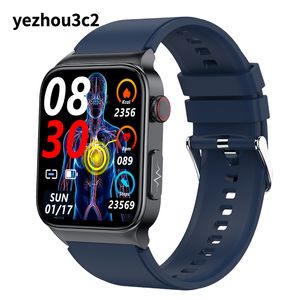 Yezhou2 E500 Big Screen Smart Watch Mobil Anslut med 1,83 tum icke-invasiv Watch ECG PPG Body Temperatur Blood Oxygen