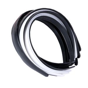 ヘッドバンド40pcs 15mm absブラックホワイトプレーンプラスチックヘッドバンドレディディイ樹脂ヘアバンドヘアバンドヘアアクセサリーヘッドウェア230316