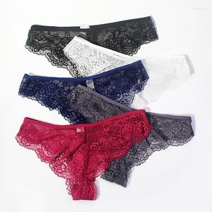 Women's Panties Floral Lace Embroidery G String Women Low Waist Hollow Out Slips Thong Sexy Underwear Temptation Lingerie Ropa Interior