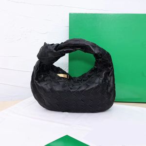 Women's designer mini Judy classic knitting leather knot round Hobo pocket handbag wallet new solid classic underarm bag