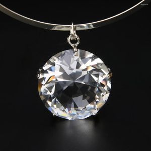 Colares de pendentes 1 Definir enorme grande colar de cristal de cristal Rhinestone Dorp Cheker Party Jewellery for Men Women Decor