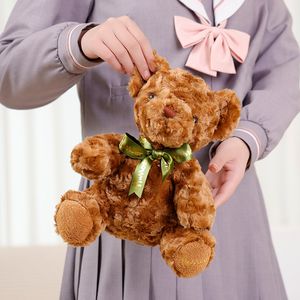 Boneca criativa e engraçada Kawaii Teddy Bear Plush Toy recheado macio com brinquedos de gravata borboleta para crianças Presente de aniversário para meninas