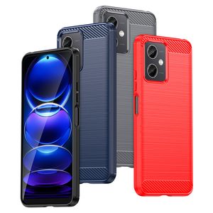 Miękkie przypadki włókna węglowego dla Xiaomi Mi Redmi Note 10 11 12 Pro plus 12T 10T 11T A1 10C 11A 12C K50 K60E POCO X3 X4 F4 M4 NFC Case Coverproof Coverproof Coverproof