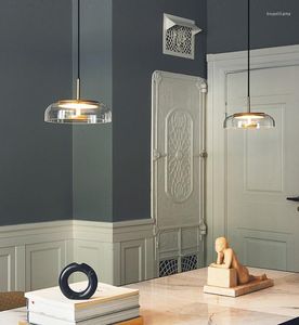 Lampy wiszące krawędzi Wyspa Kuchnia Wyspa Designer Model pokój stół jadalny szkło japońskie nowoczesne minimalistyczne wiszące lam