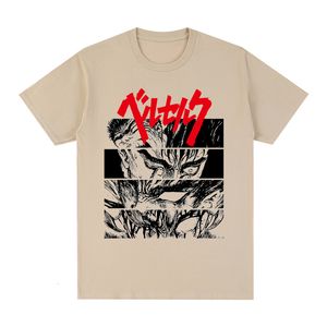 Męskie koszulki Berserk koszulka jelita szermierz Japońska manga -wybija bawełna męska koszula ee shir kobiet ops unisex 230317