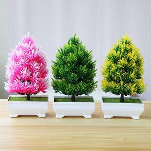 Decorative Flowers Artificial Plants Bonsai Small Tree Simulation Pot Fake Table Potted Ornaments Home Christmas Decoration Garden