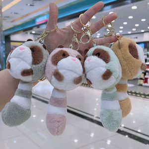 PLUSH TOYS KECHANCHAIN, chaveiros ímpares da bolsa de urso cauda Corrente de guia pequena boneca de pingente de pingente de pingente de pingente