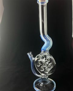 Glass hookah swiss bong with secret white add an opal 18mm joint 18inches clean high quantity