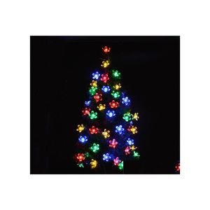 2016 LED STRINGS SOLAR FARIY STRING 7M 50LED CHERRY PEACH BLOOSSOM WEDDING FLOWER PARTY GARDEN LIGHT OUTDOOR FESTICAL BIRTHDAY MARRY DECOR DHOWM