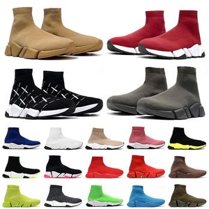 Luxo 2023 Speedy 2.0 Sock Shoes Designer para homens Mulheres Treinadoras Fly Knot