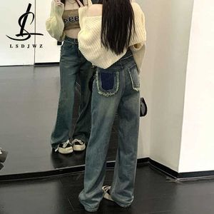 Kvinnors jeans koreanska mode vintage jeans kvinna hög midja kvinnliga kläder denim streetwear kvinnor jeans 2023 trend y2k byxor kläder l230316